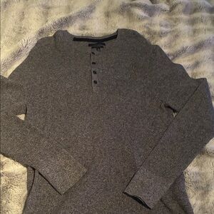 Marc Anthony Charcoal Knit Henley